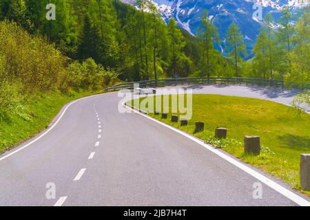 Excursion destination in the heart of the Nockberge mountains. Alps in a beautiful summer day, Nockalmstrasse, Austria Stock Photo