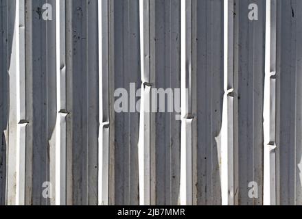 White metalllic surface whth vertical stripes Stock Photo