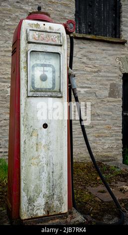 classic vintage imperial petrol gasoline pump Stock Photo