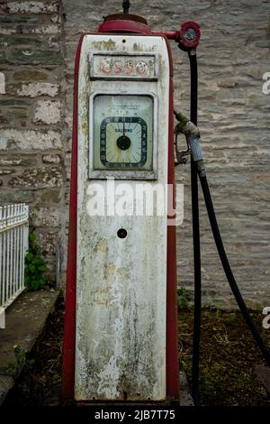 classic vintage imperial petrol gasoline pump Stock Photo