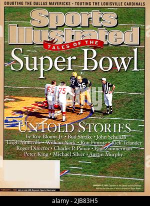 Vintage 2 February 2004 Sports Illustrated Magazine Cover, USA Stock Photo