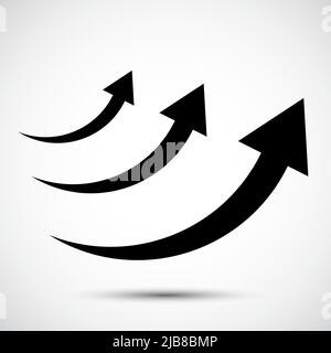 black arrow icon Symbol on White Background Stock Vector