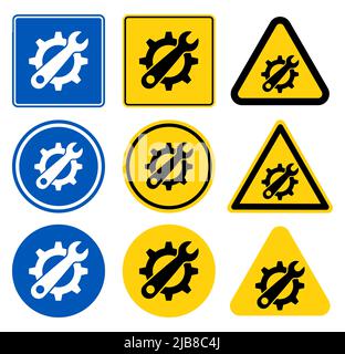 Symbol service tool icon on white background Stock Vector