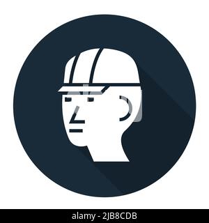 Wear Hard Hat Sign Isolate On White Background,Vector Illustration EPS.10 Stock Vector