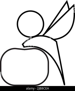 icon cupids apple vector in illustration Stock Vector