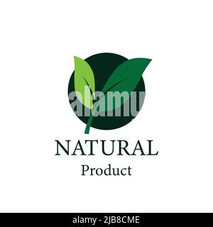 natural vector design icon.logo natural product. stickers, labels, tags with text,eco food. Stock Vector