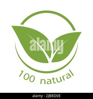 100 percent natural label,Vector illustration Stock Vector