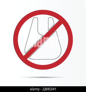 Reducing Pollution plastic uses concept,No plastic bags,Vector illustration Stock Vector