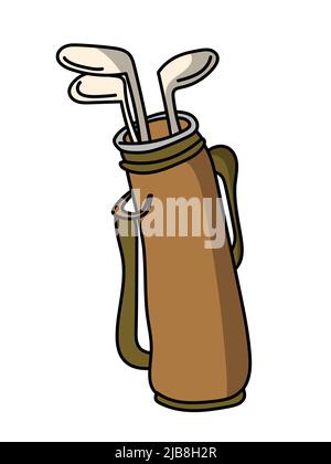 Golf club bag clipart Stock Vector
