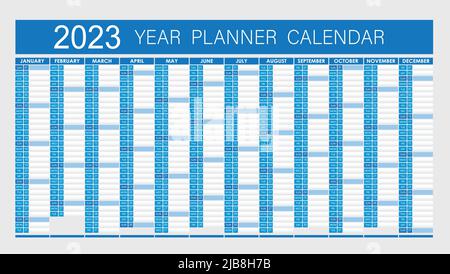 2023 calendar personal planner diary template in classic strict style