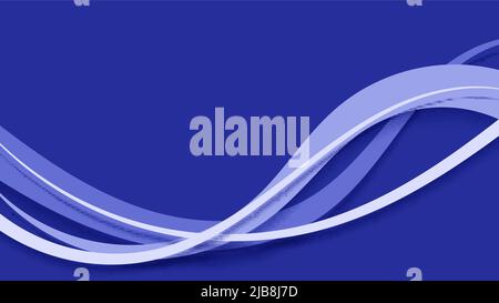Abstract background banner design blue and white wave lines. Vector illustration Stock Vector