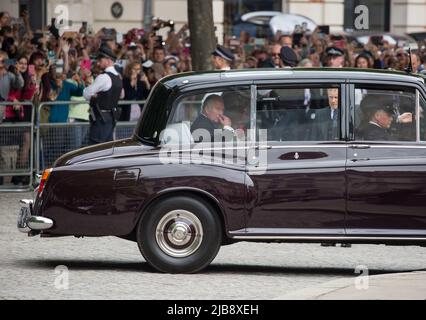 London uk 3rd june 2022 Prince Charles , Camilla Duchess of Cornwall attend Service of Thanksgiving for Queen Elizabeth II Platinum Jubilee Stock Photo