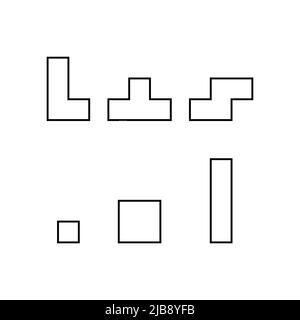 Tetris blocks Black and White Stock Photos & Images - Alamy