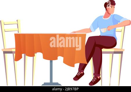 Premium Vector  Blind date flat composition with blindfolded couple having  date at restaurant table with drinks and smartphones illustration