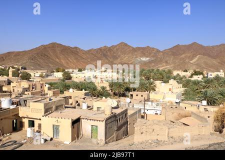 Bahla city in Oman view from the Bahla fort Stock Photo