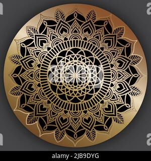 Dreamy gradient mandala pattern. Vector background for yoga, meditation poster. Beautiful vector pattern with ornament mandala. Can be used to print o Stock Vector