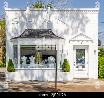 Front facade of the store Shan in East Hampton, NY Stock Photo