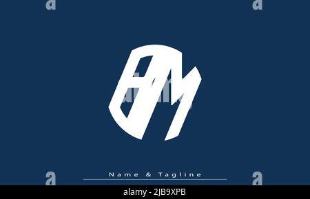 Alphabet letters Initials Monogram logo BM, MB Stock Vector