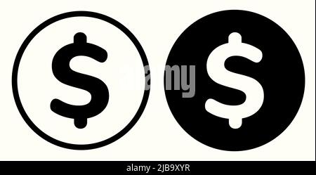Money silhouette icon on white background. Coins vector illustration in flat style. Icons for design, website Stock Vector