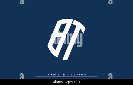 Alphabet letters Initials Monogram logo AT, TA Stock Vector