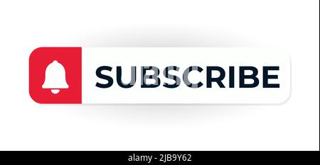 Subscribe And Follow Notification Logo Concept Animate Presentation Stock Vector