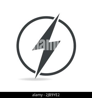 Lightning, Electric Power Vector Logo Design Element. Energy And Thunder Electricity Symbol Stock Vector
