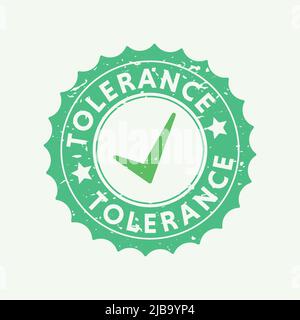 Vector illustration of a tolerance stamp isolated on a white background Stock Vector