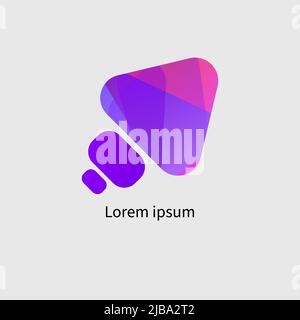 Arrow to right and up. Abstract arrow shape, growth symbol Stock Vector