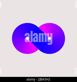 Infinity sign abstract symbol. Vector shape, infinity logo Stock Vector