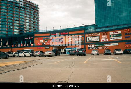 Batumi. Georgia - March 19, 2021: Metro City shopping center with many stores in Batumi Stock Photo