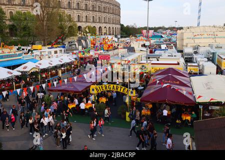 Riesenrad,  Nürnberg Volksfest, Nürnberg, Volksfest, Party, Freude, Feier, Stimmung auf der Dult in Nürnberg bei der Kongresshalle oder Kolosseum, Stock Photo