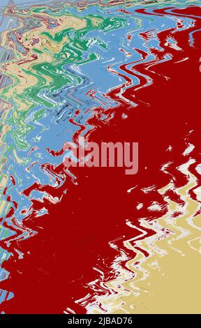Abstract and contemporary digital art waves design Stock Photo