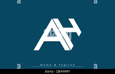 Alphabet letters Initials Monogram logo AH , HA Stock Vector