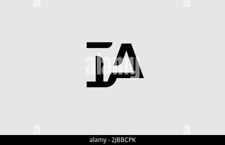 IA AI I A vector logo design template Stock Vector