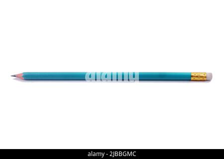 black lead pencil lies isolated on a white background Stock Photo