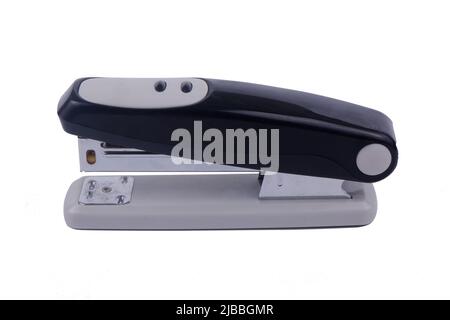 black stapler isolated on white background, Stock Photo