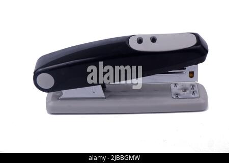 black stapler isolated on white background, Stock Photo