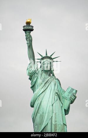 Frontal view of the Statue of Liberty Stock Photo