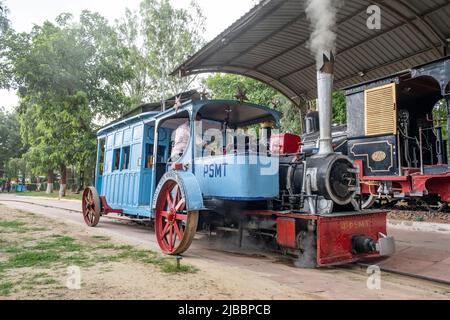 Patiala State Monorail (PSMT). It was brought to the National Rail Museum, New Delhi, in 1977. Stock Photo