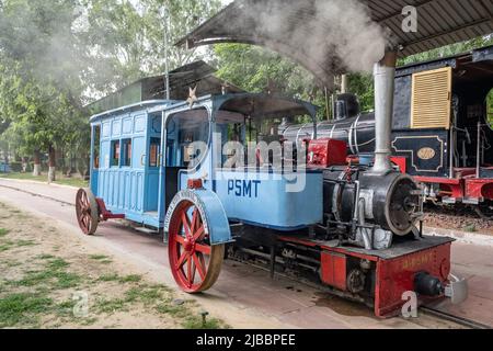 Patiala State Monorail (PSMT). It was brought to the National Rail Museum, New Delhi, in 1977. Stock Photo