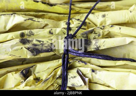 Detail of garbage and dirt, used sacks Stock Photo