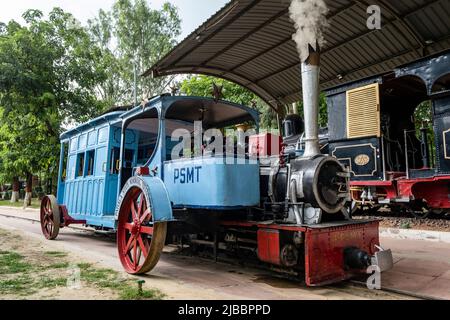 Patiala State Monorail (PSMT). It was brought to the National Rail Museum, New Delhi, in 1977. Stock Photo