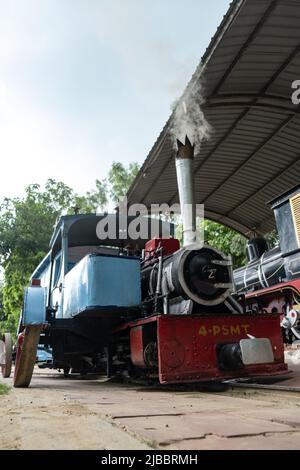 Patiala State Monorail (PSMT). It was brought to the National Rail Museum, New Delhi, in 1977. Stock Photo