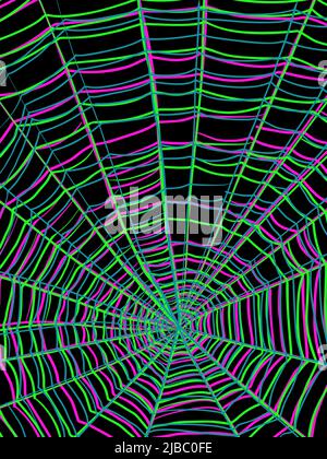 spider web, natural trap thin sticky threads. Invisible danger Stock Vector