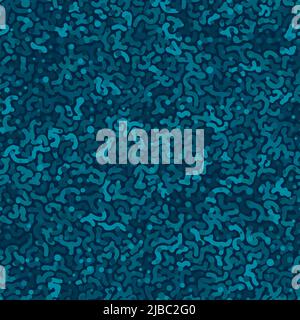 Vector hand drawn blue monochrome purifier fish skin seamless pattern Stock Vector