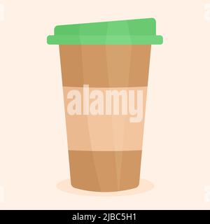 Delicious coffee paper cup icon. Drink vector illustration design Stock Vector
