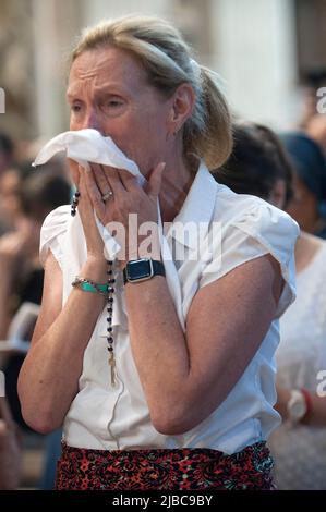 Vatican, Vatican. 05th June, 2022. Italy, Rome, Vatican, 22/06/5 Pope Francis attends Pentecost Mass celebrated by Italian Cardinal Giovanni Battista Re at St. Peter's Basilica in The Vatican . Photograph by Vatican Media Catholic Press Photo. RESTRICTED TO EDITORIAL USE - NO MARKETING - NO ADVERTISING CAMPAIGNS Credit: Independent Photo Agency/Alamy Live News Stock Photo