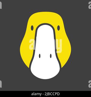 Goose glyph icon isolated on the black. Farm animal vector illustration. Agriculture sign. Graph symbol for your web site design, logo, app, UI. EPS10 Stock Vector