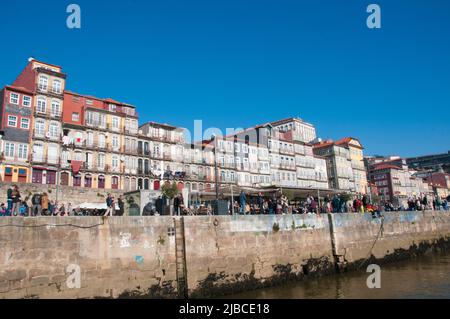 urban views of the city of Porto in Portugal on the banks of the Douro river Stock Photo