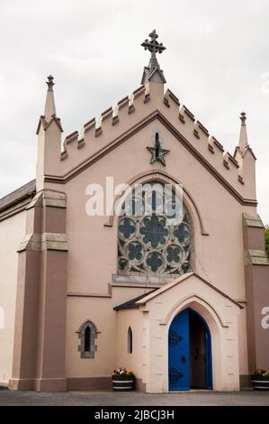 Irish Gothic style Church of the Assumption of the blessed Mary in Castledermot, Ireland. Stock Photo